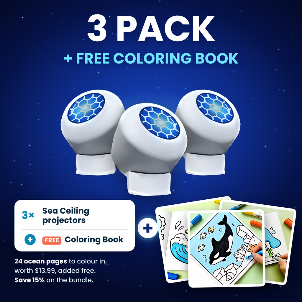 Sea Ceiling 3 pack with a free ocean coloring book